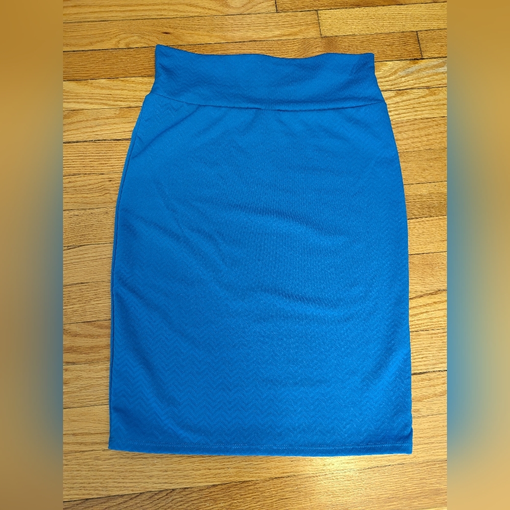 LuLaRoe blue pencil skirt
